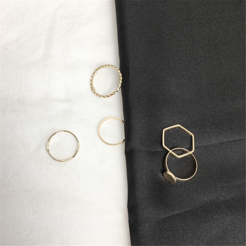 【COD Tangding】5pcs / set Cincin Joint Simple Gaya Korea Untuk Wanita