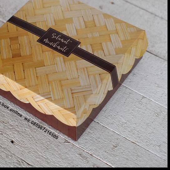 

➣ 50Lembar Dus Nasi/ kotak nasi/ box kue /kotak snack R10K Coklat Besek Kotak Nasi 20X20 ♠