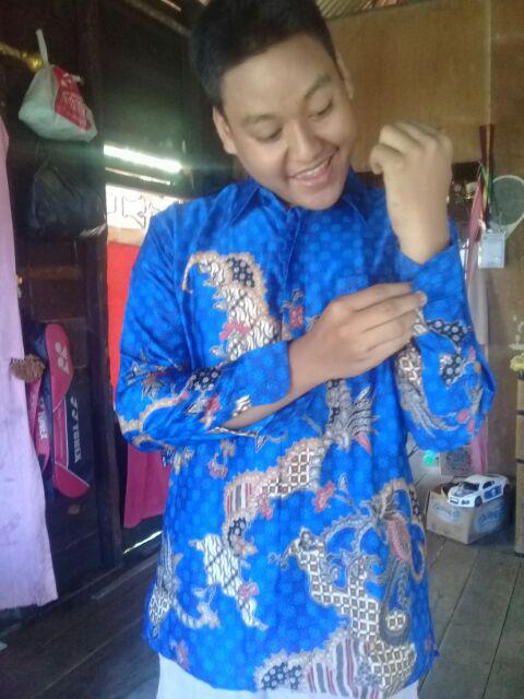 Kemeja Batik - Semi Sutera - Kemeja Textile Furing Hq - No Sanwos