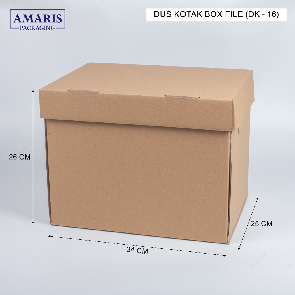 

Kardus Die Cut Kotak Arsip / Box File (Uk. 34 x 25 x 26cm) Isi 5 Pcs DK-16