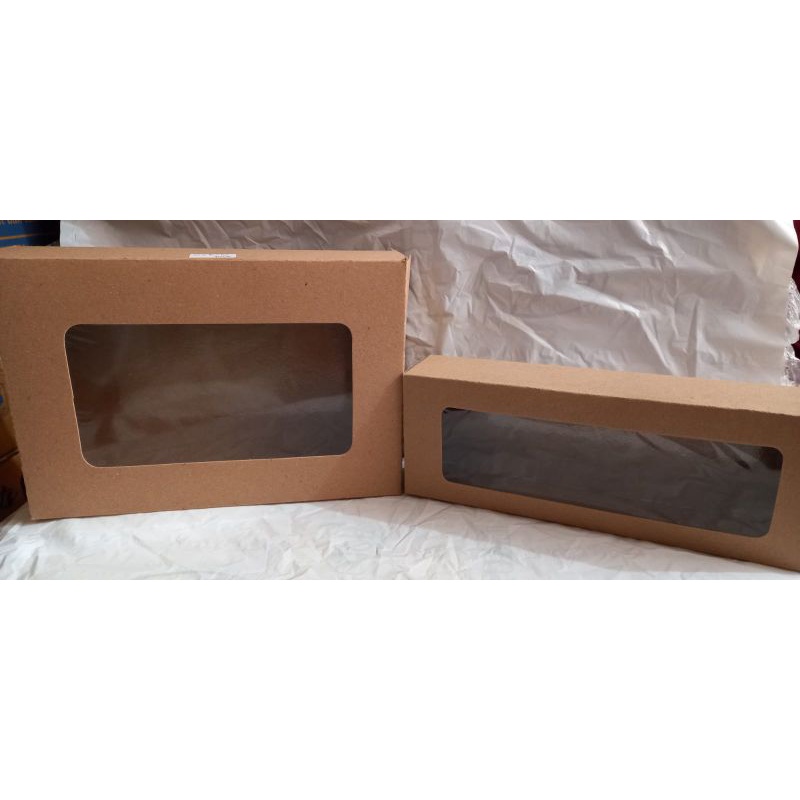 Box Kraft donat laminasi windows