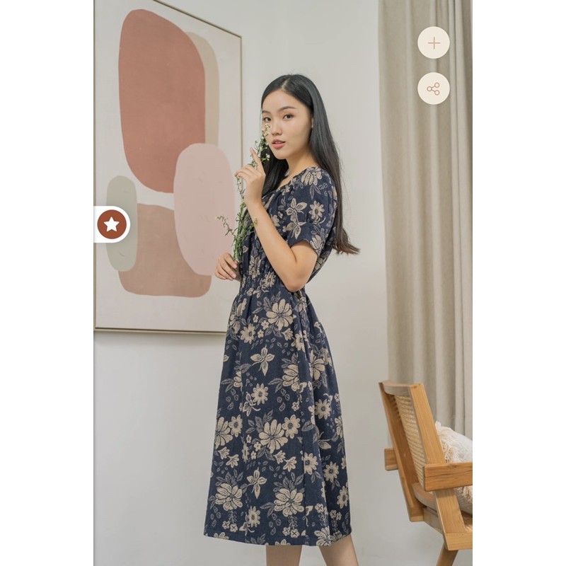 Claryn The Label Aubrey Dress Navy (Baru)
