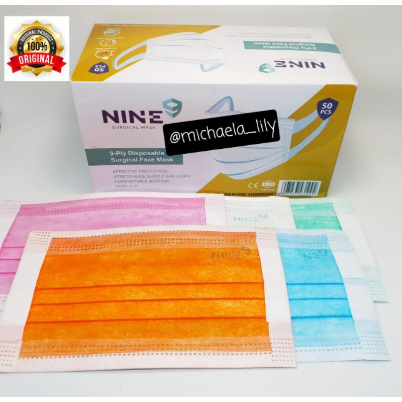 Masker Medis Nine 3 ply