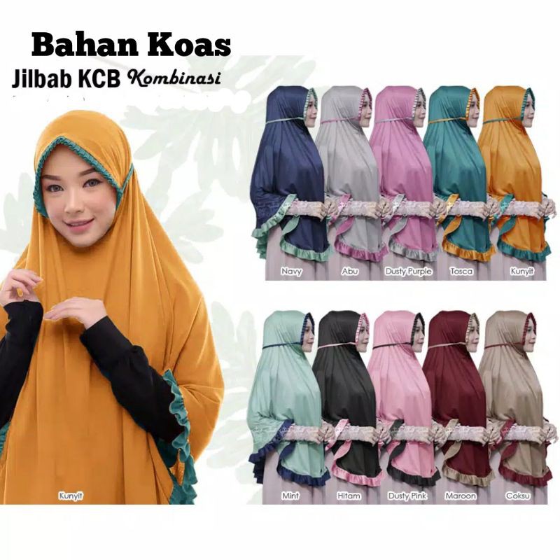 Jilbab Instan Naomi Hijab KCB Bahan Kaos Polos Ukuran Super Jumbo kcb polos jumbo pingwin