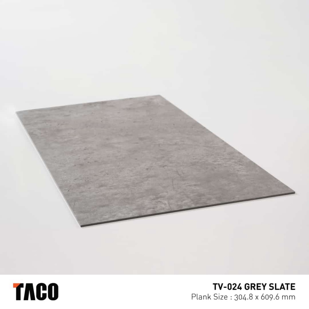 TACO VINYL 3 MM - V024 - GREY SLATE - LANTAI VINYL TV-024