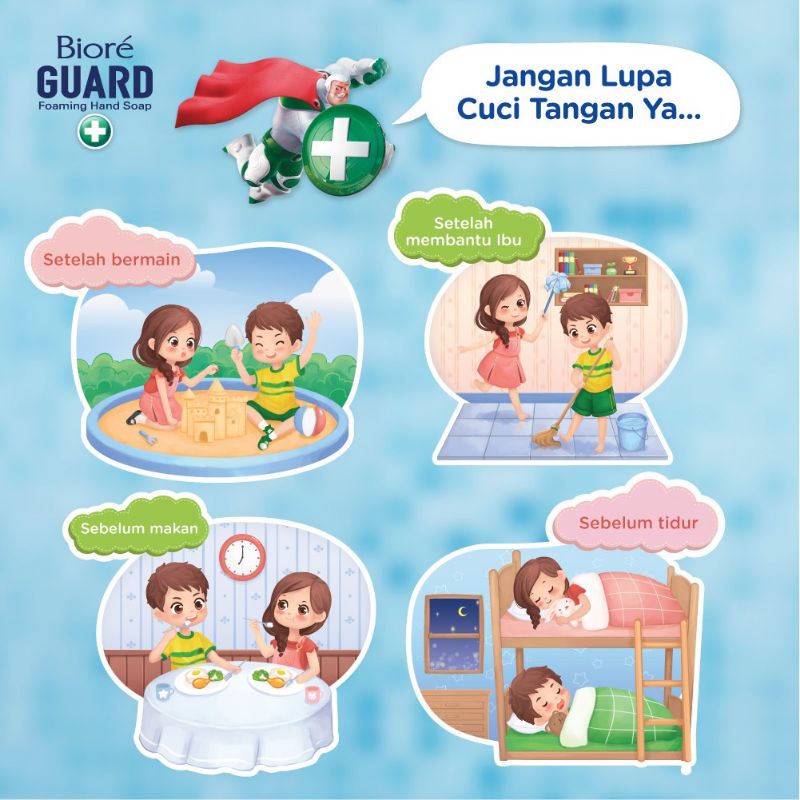 Biore GUARD Gel Hand Soap Eucalyptus Scent / Fresh Antibacterial / Fruity refill  dan botol 200 / 250 ml hand wash sabun