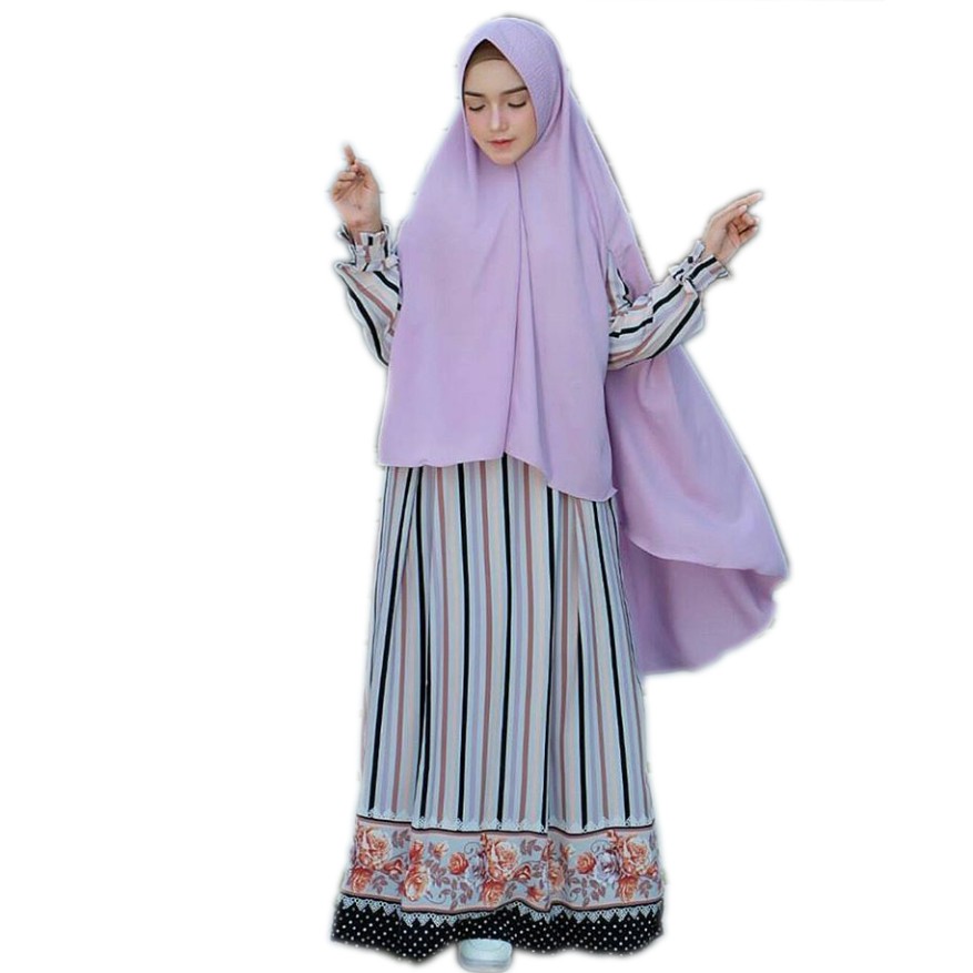 Gamis Monalisa Syari Lyra Virna shabby Black furring dan non furring harga  spesial kualitas terbaik