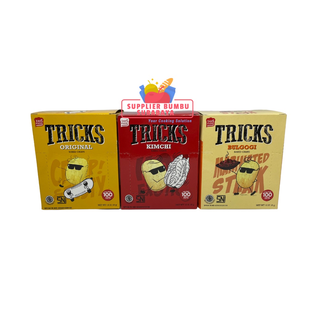 Tricks Biskuit Kentang Potato Baked Crisp Snack 1 Box 10 pcs