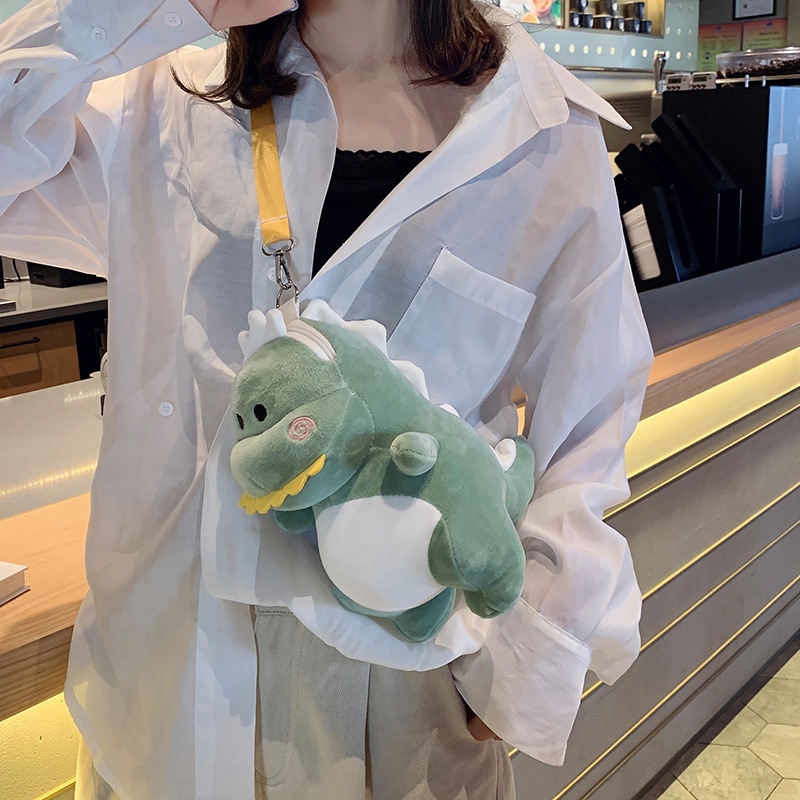 Tas Dino Tas Selempang Anak Wanita Boneka Dinosaurus Import