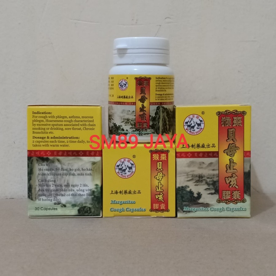 obat herbal cina original margaritae cough capsules batuk asma sakit tengorokan dan sesak nafas