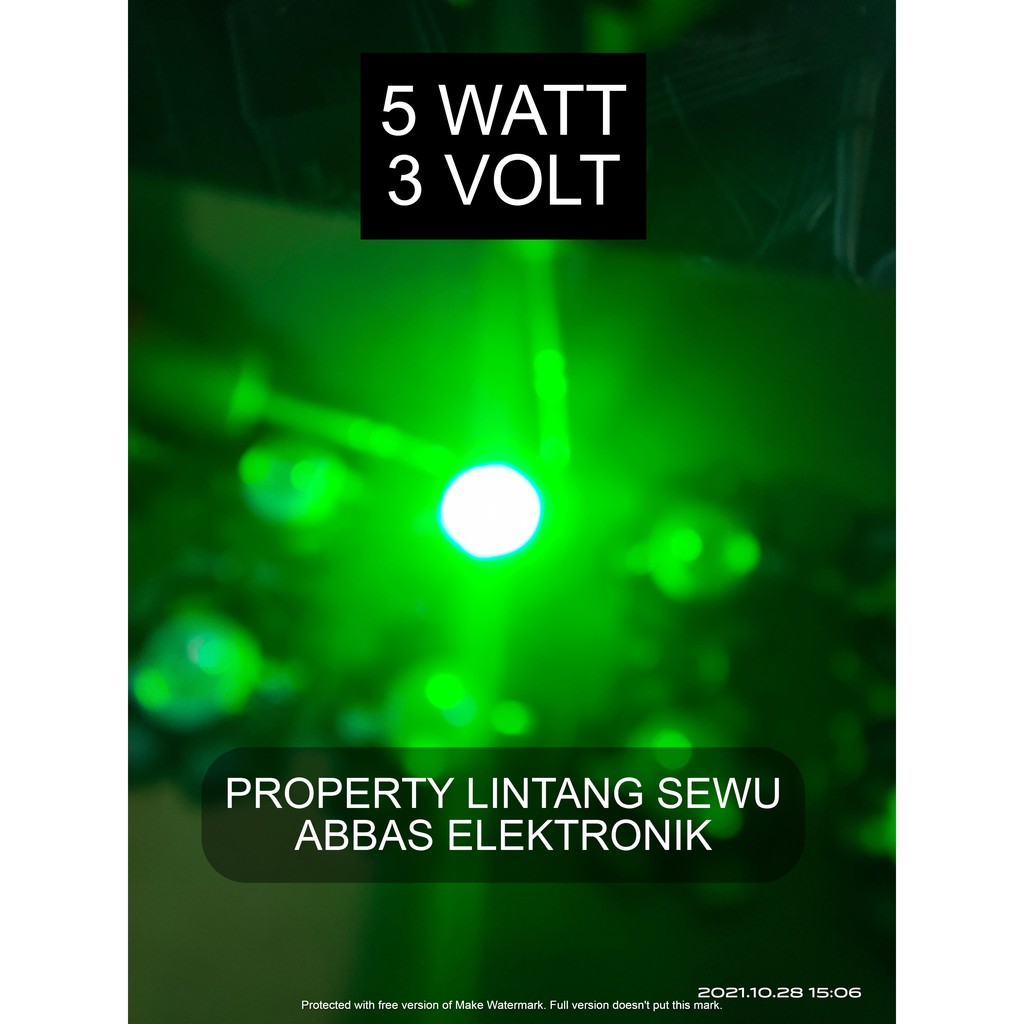 LED HPL 5 WATT HIJAU GREEN PLUS HEATSIGN HETSING PENDINGIN