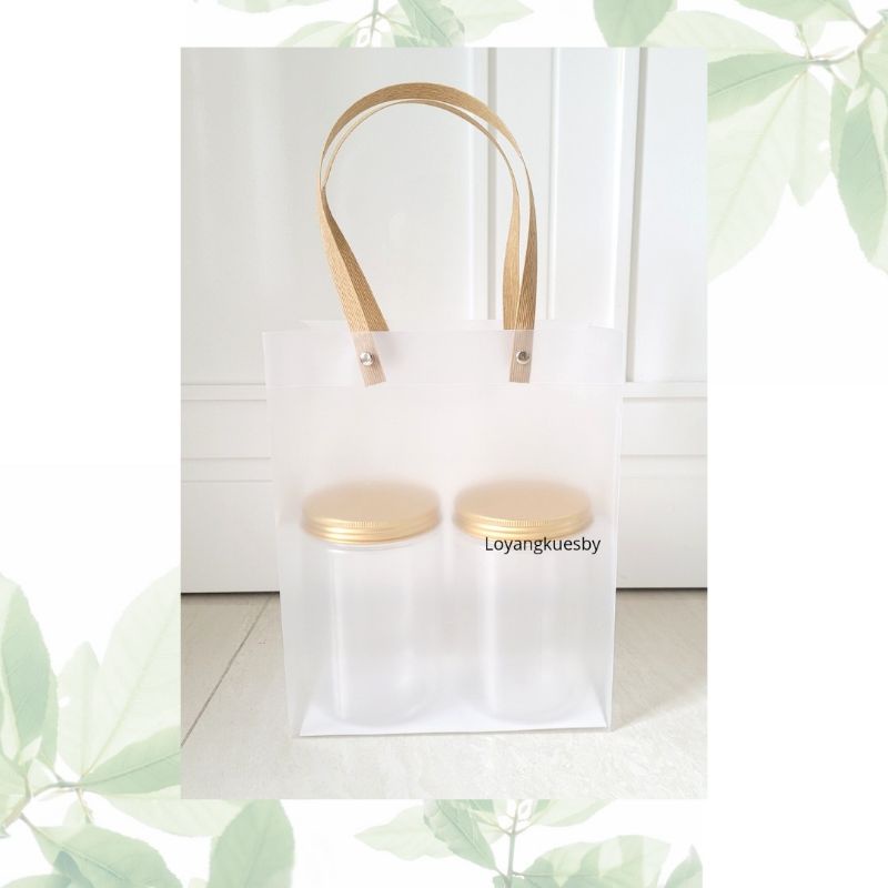 

TAS GOODIE BAG DOFF TALI COKLAT BAG KANTONG KANTONGAN PARCEL HAMPERS 20X10X25 20X10 CM