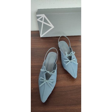 Pointy flat shoe ck alike in blue (36-40)