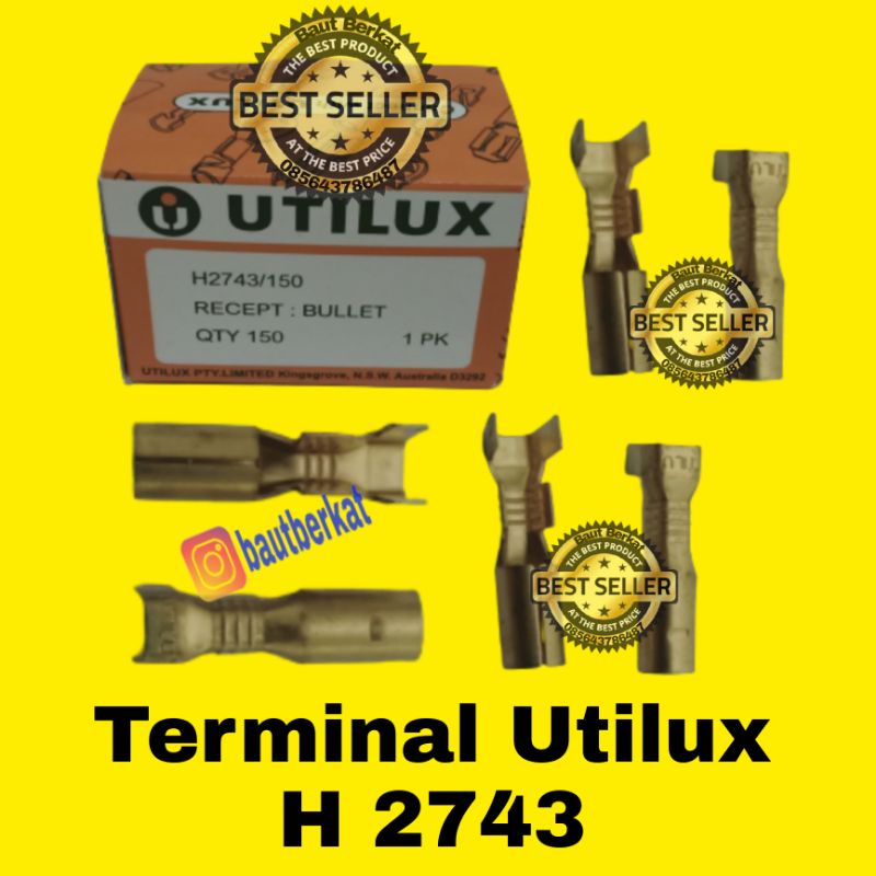 terminal utilux H2743 terminal skun utilux H 2743 skun terminal bulat cewek H2743 terminal kabel lam