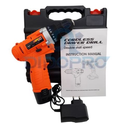 Mesin Bor Baterai 12Volt Xenon CDD500E Cordless Drill 1 Battery 12 V