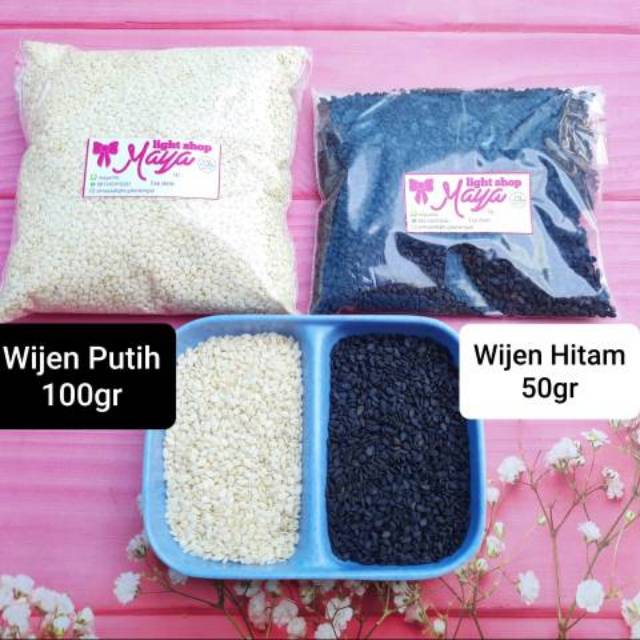

Wijen putih wijen hitam 100gr 50gr biji sesame seed premium taburan onde onde kimchi topping murah