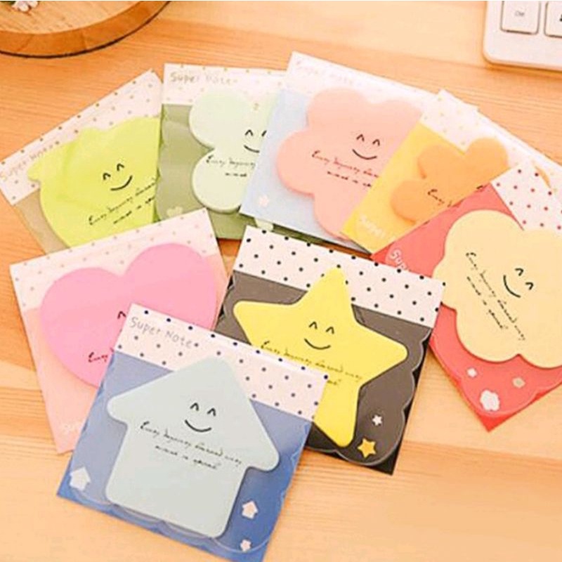 Sticky Notes Memo Model Star Clover Heart Flower