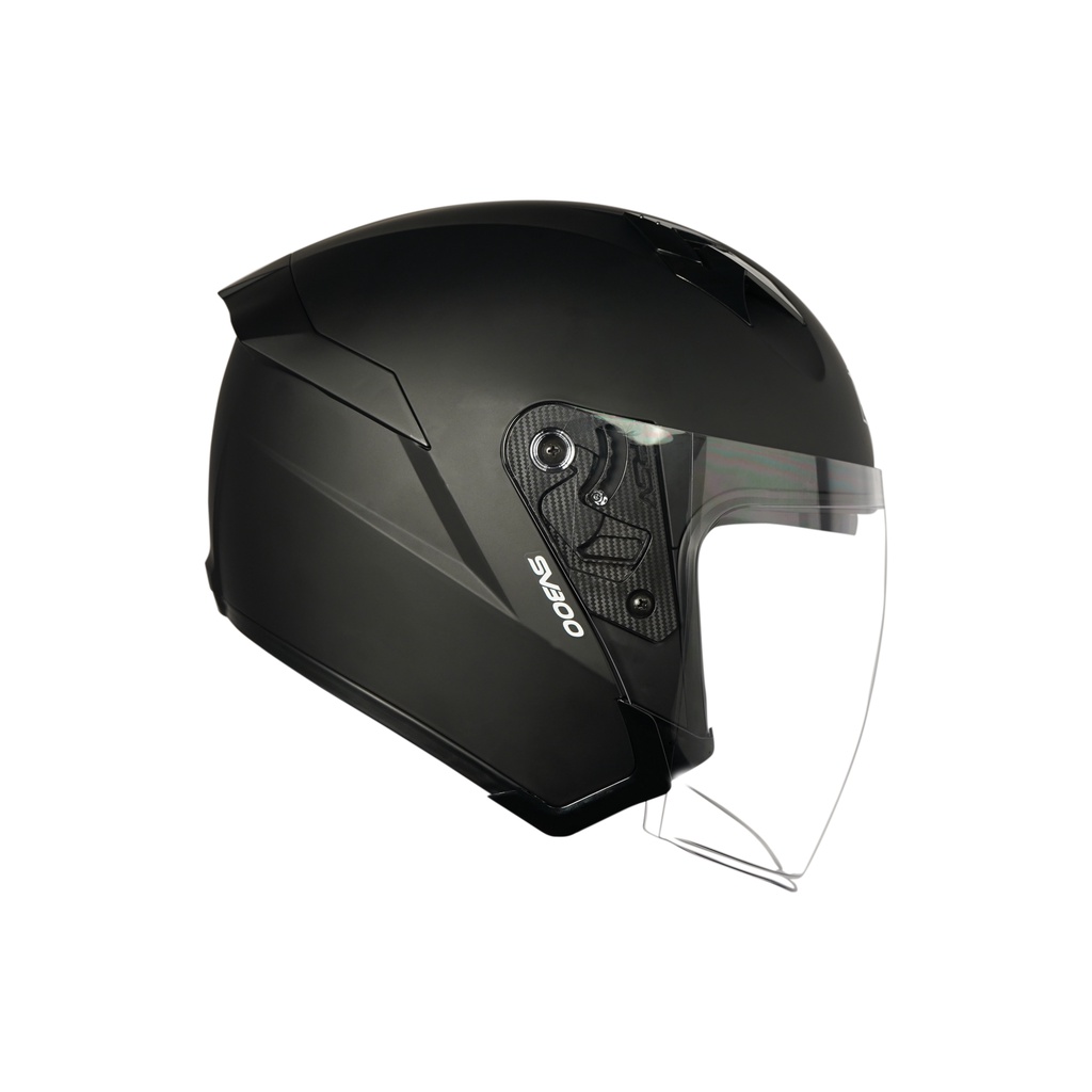 HELM RSV SV300 BLACK DOFF BUNDLING VISOR DARKSMOKE / IRIDIUM SILVER