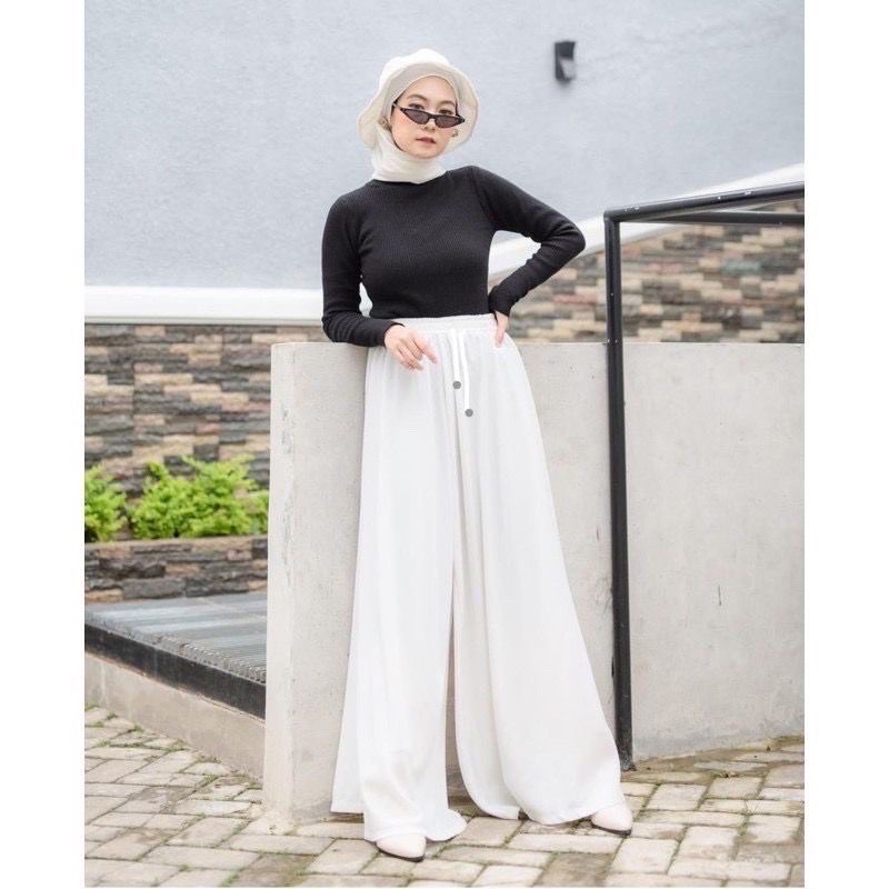 1 KG 3 PCS | DELONIX KULOT JEANS / CELANA KULOT JEANS WANITA / BAWAHAN CEWEK / JIN JINS SNOW-DAILY KULOT PUTIH