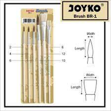 

Kuas Lukis Brush Joyko BR 1 Set Isi 6 kuas Cat Air Acrylic Minyak