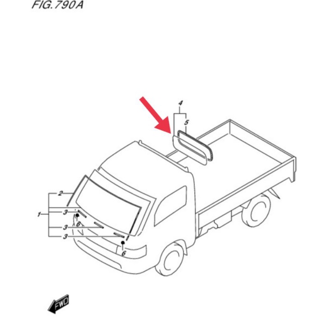 Kaca Belakang New CARRY Pick-up 2019 2020 2021