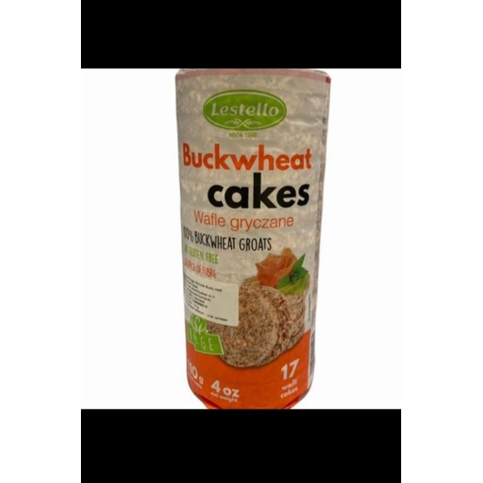

lestello buckwheat rice cakes cake gluten free snack 110gr