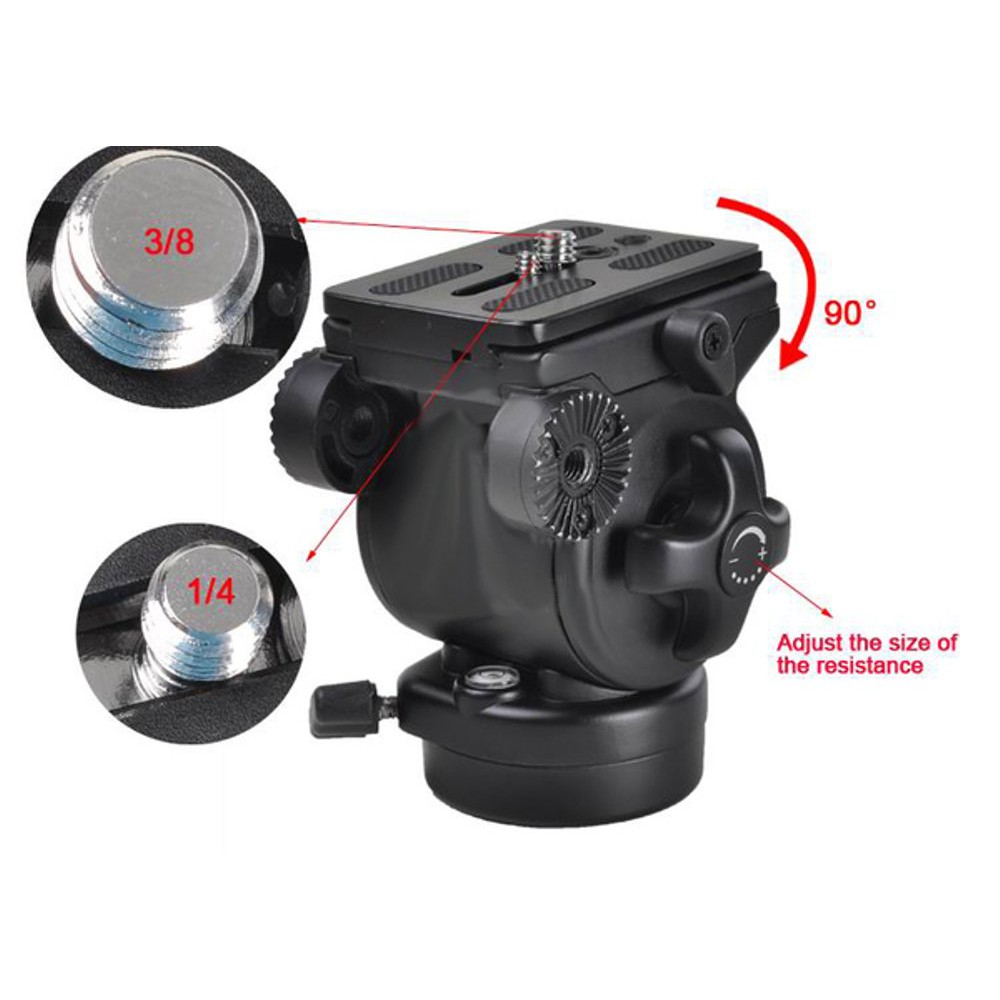 Weifeng WF-717 Professional Heavy Duty Fluid Video Metal Head