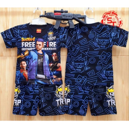 [BISA COD] Baju Free fire Anak Laki laki Murah - Baju Setelan Free fire Anak Laki Lengan Pendek FF