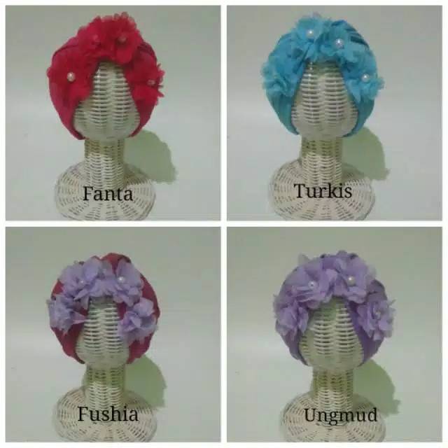 Turban flower bayi / Hijab bayi Lucu Murah/ Kerudung bayi