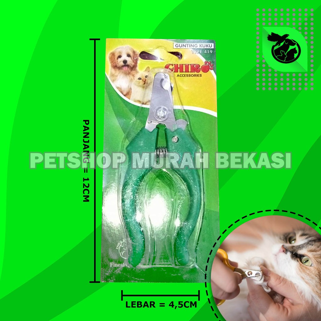 Aksesoris Kucing Anjing Gunting Kuku Tang Ukuran S M Kelici Ori
