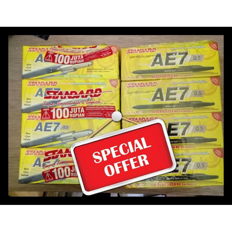 

Pulpen Bolpen Ball Point Standard Ae7 0.5Mm Harga Perlusin! - Biru Bermutu