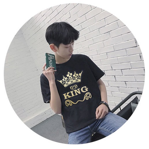 kaos cowok murah baju oblong pria simple distro keren premium King Crown Mahkota