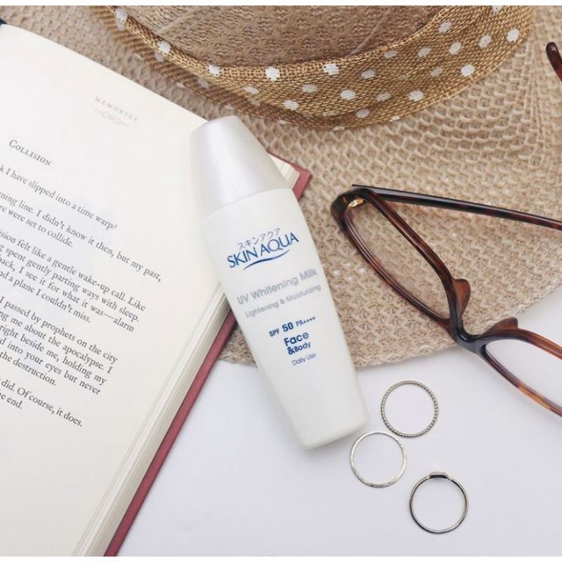 ✿ELYSABETHME✿ ѕкιη αqυα SKIN Aqua UV (spf 50) skinaqua sunscreen sunblock no white cast