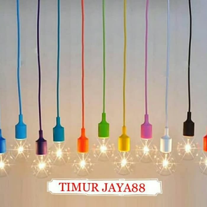 Fitting Lampu Karet Warna Warni Fitting Lampu Dekor Hias Resto Cafe