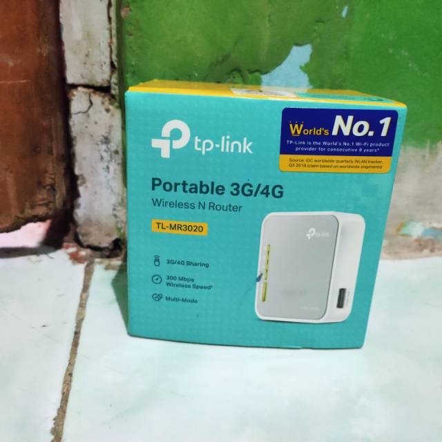 TP-Link TL-MR3020 Router Portabel 4G/3G Wireless N, Abu-abu Putih