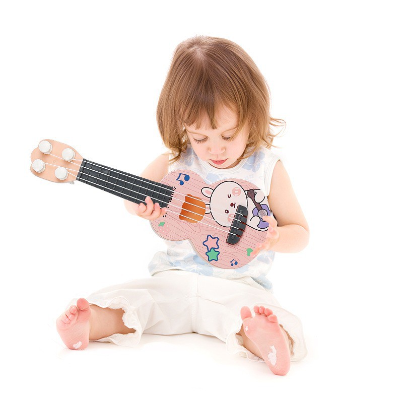 CR CM-P26 Alat Musik Gitar Ukulele Kayu Edukasi Anak / Gitar Mini Senar 4 Musik Mainan Anak-1