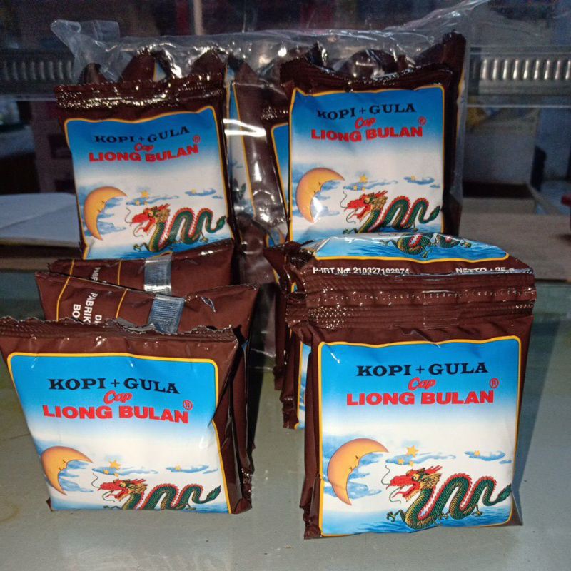 

Liong bulan kopi + gula 25 gram (1 pak)