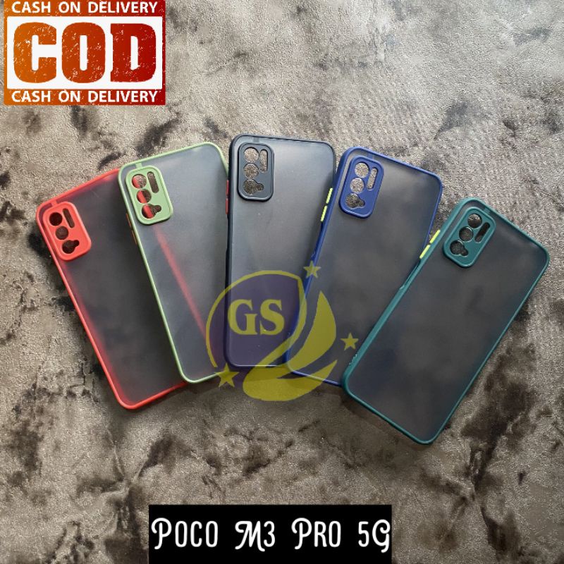 Xiaomi Redmi Note 10 5G / Poco M3 Pro 5G Case Dove Kamera Matte Fuze Transparan Colored Frosted