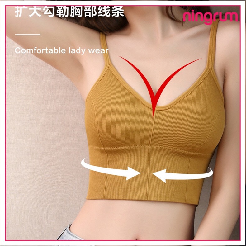 Ningrum Pakaian Dalam Bra Wanita BH Wanita Bra Polos yoga bra push up tanpa kawat sport bra import - 2029