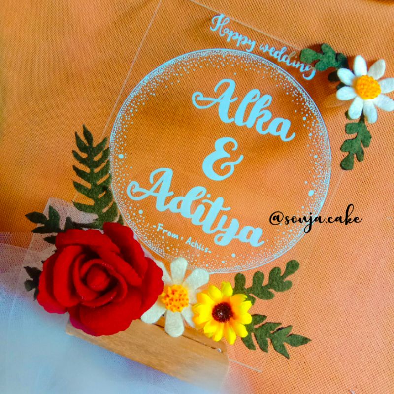 AKRILIK CUSTOM BUNGA | AKRILIK LETTERING | ACRYLIC LETTERING | KADO ULTAH | KADO WISUDA | KADO WEDDI