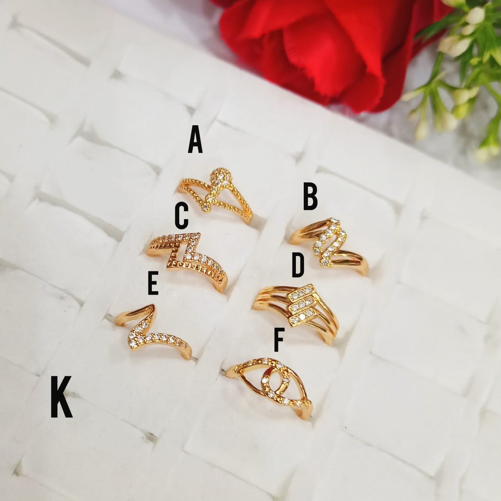 Cincin Anak TITANIUM permata gold bermotif, TIDAK KARAT &amp; TIDAK MUDAH LUNTUR TIDAK KARAT || COD