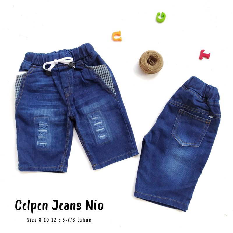 Celana Pendek Celpen Jeans Anak Cowok Laki Laki Usia  2 3 4 5 6 7 8 9 Tahun Variasi Repad