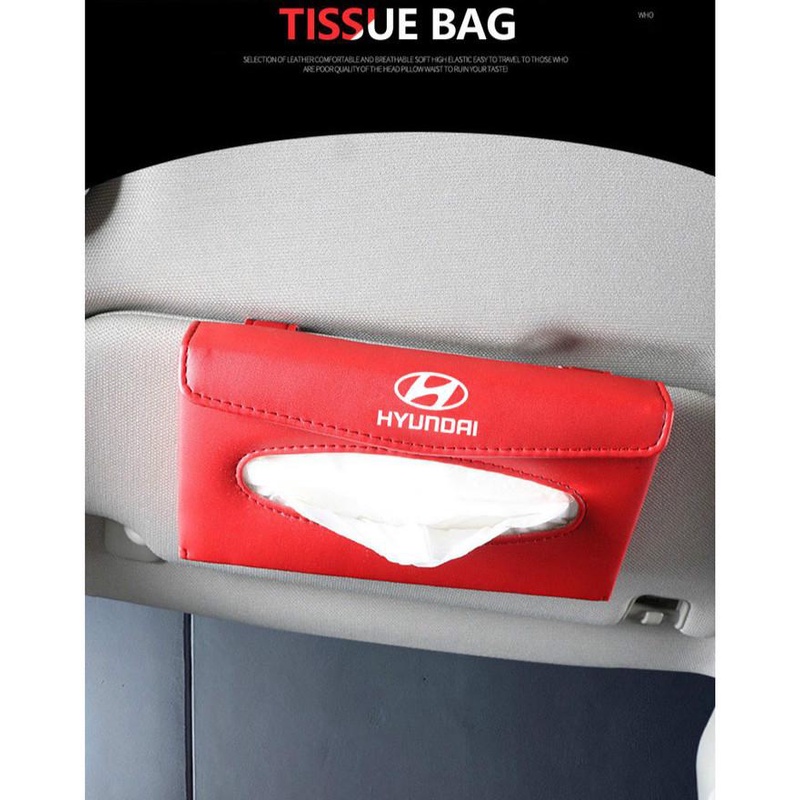 G-club Kotak Tisu Bahan Kulit Untuk Sun Visor Mobil Hyundai ix25 ix35