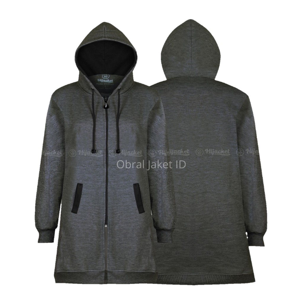 Hijacket Basic Misty Original Bandung | Jaket Polos Wanita Size L XL XXL Garansi 100%-MISTY x BLACK