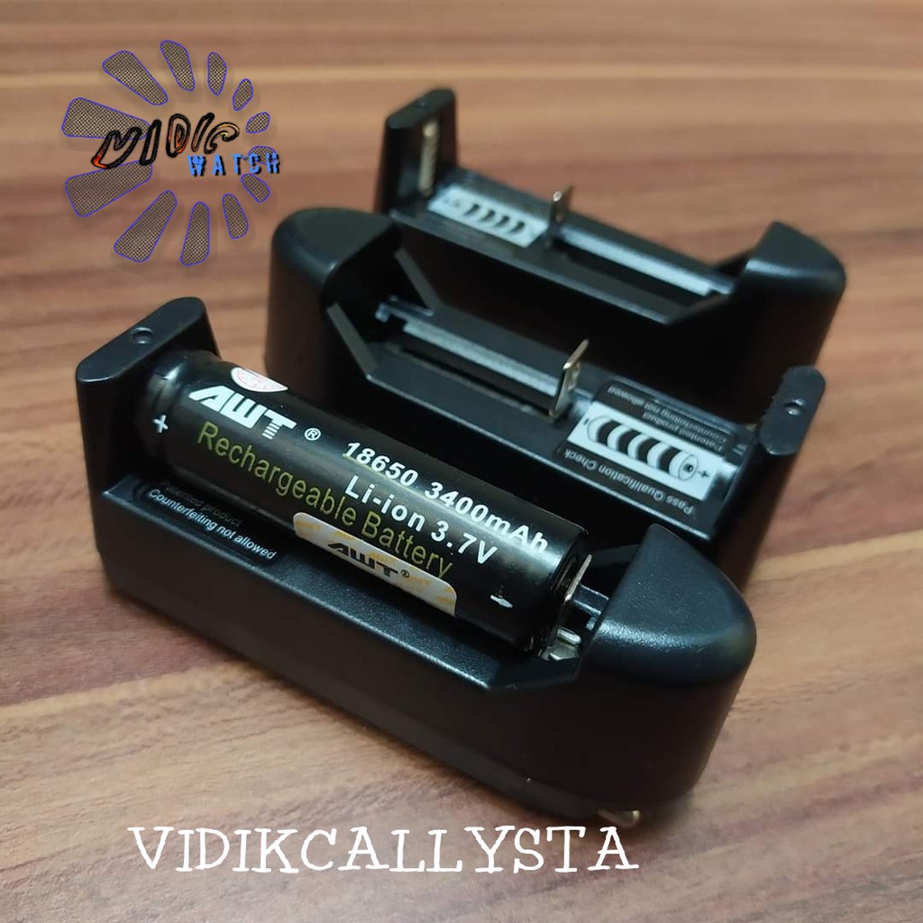 Charger cas ces batrei 18650 Rokok electrik Vapor Senter Laser