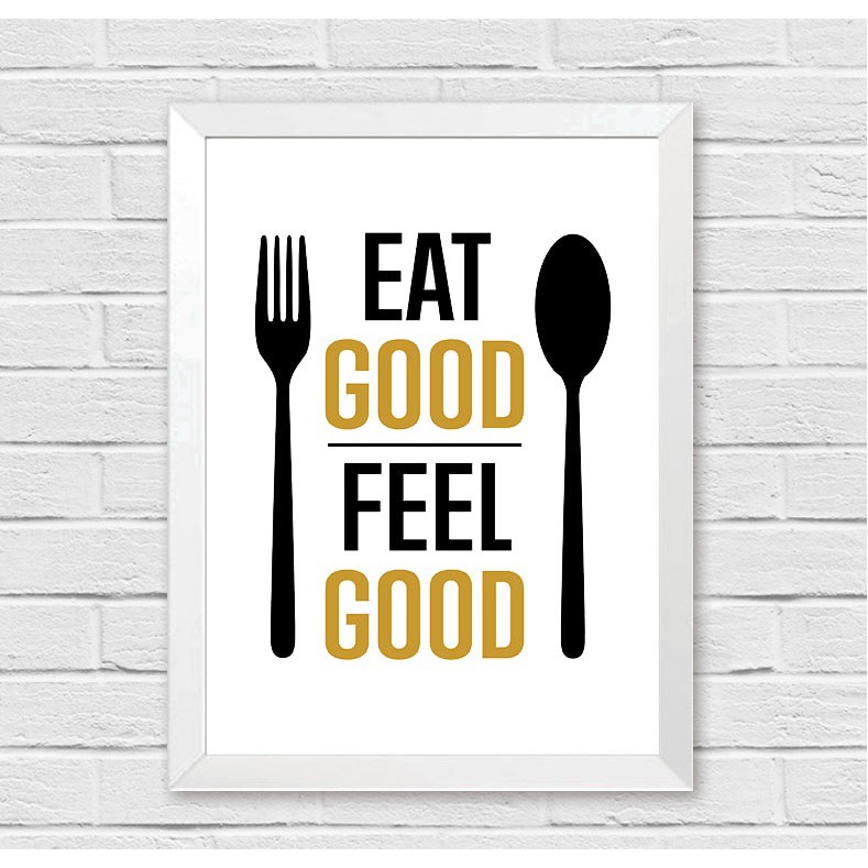 POSTER PAJANGAN HIASAN CAFE RESTORAN TEMPAT MAKAN "EAT GOOD" UNIK LUCU