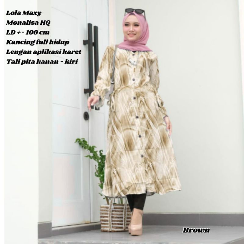 Grosir gamis monalisa abstrak //JF525