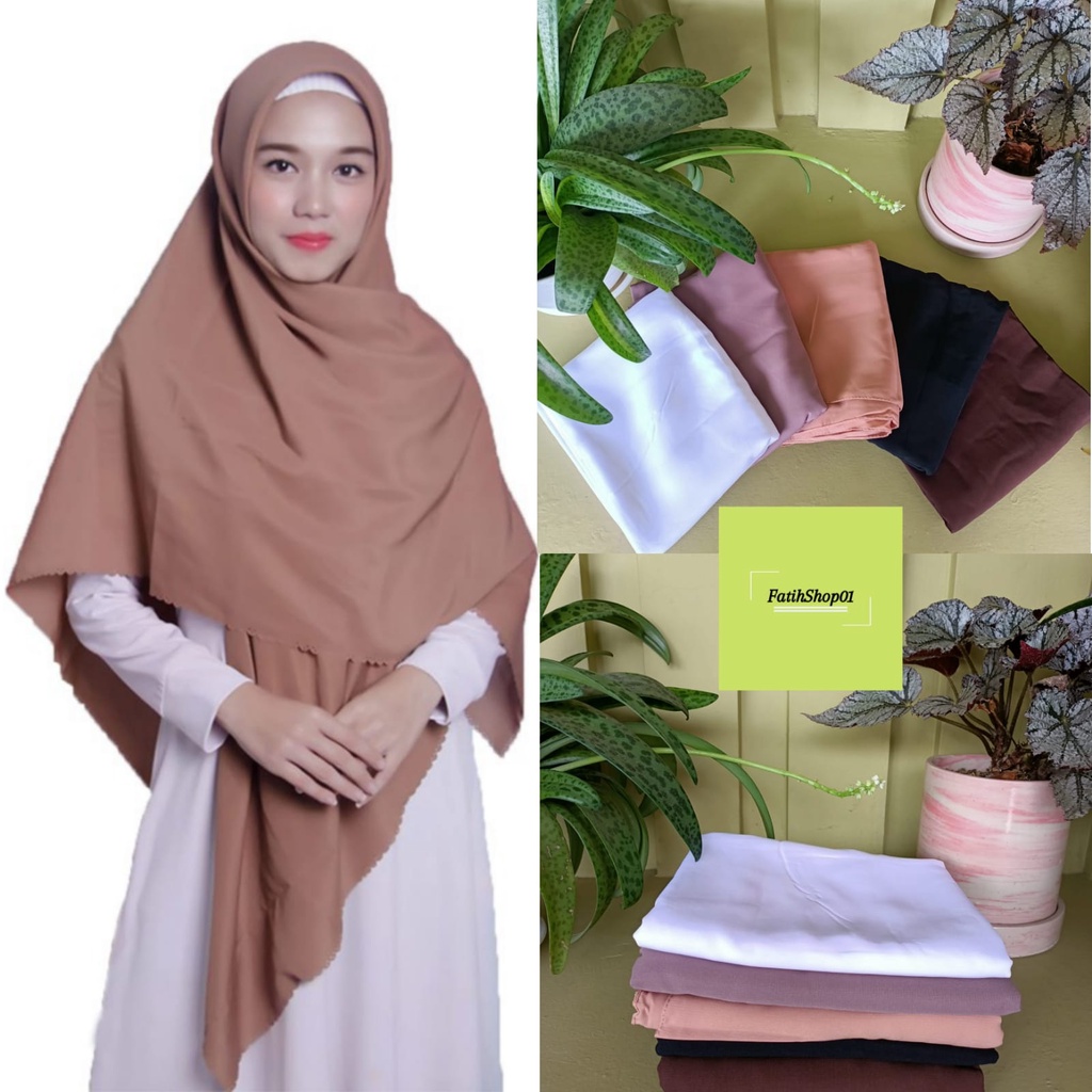 HIJAB SEGI EMPAT WOLFIS SYARI 140X140 Kerudung Jumbo wolfis