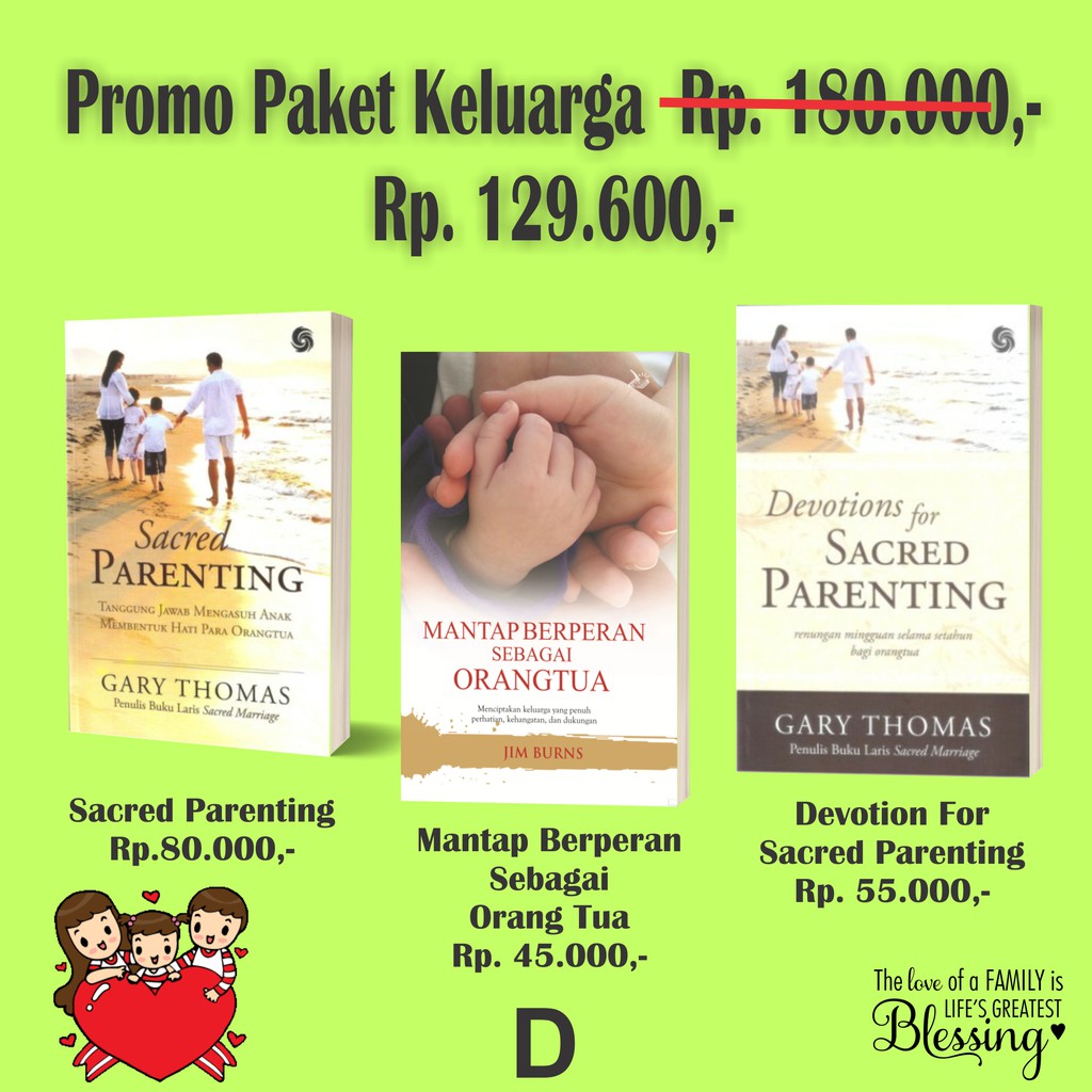 Paket Buku Keluarga - Paket D (Sacred Parenting, Mantap Berperan Sbg Orang Tua,Devotion Sacred Paren