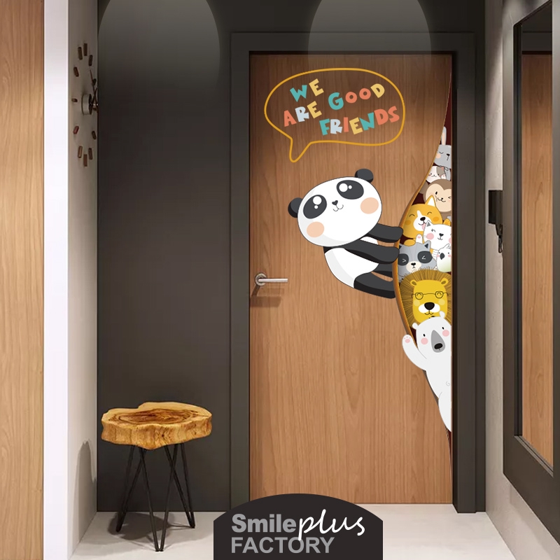 Kartun pintu  sticker kepribadian kreatif kamar  anak anak 